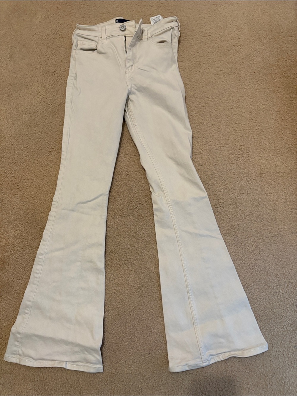 Hollister Cream Flared Jeans